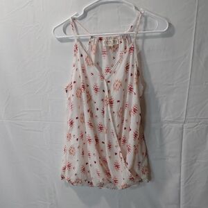 Lightweight Cream Floral Cami Top - Women's